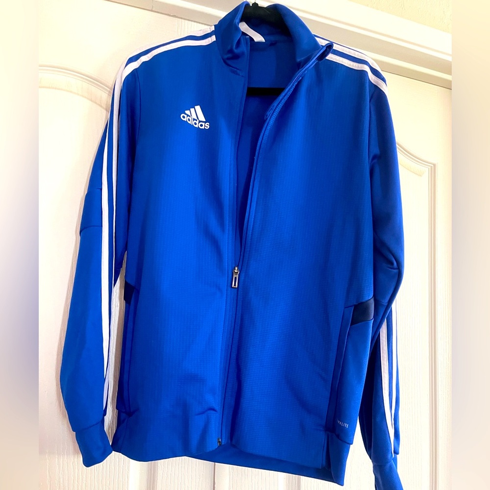 Blue adidas zip-up jacket
